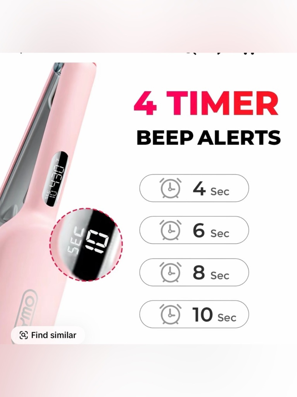 TYMO Rovy Compact Wave Curling Iron - Pink NIB - Picture 5 of 8